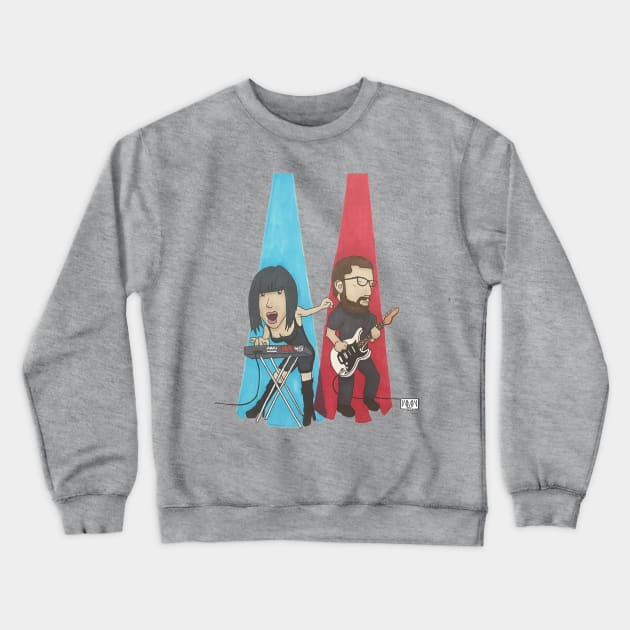 Musician Chibi: Phantogram Crewneck Sweatshirt by thedadwhodraws